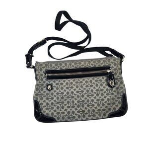 Coach Poppy Signature C Metallic Outline East/West SwingPack Silver